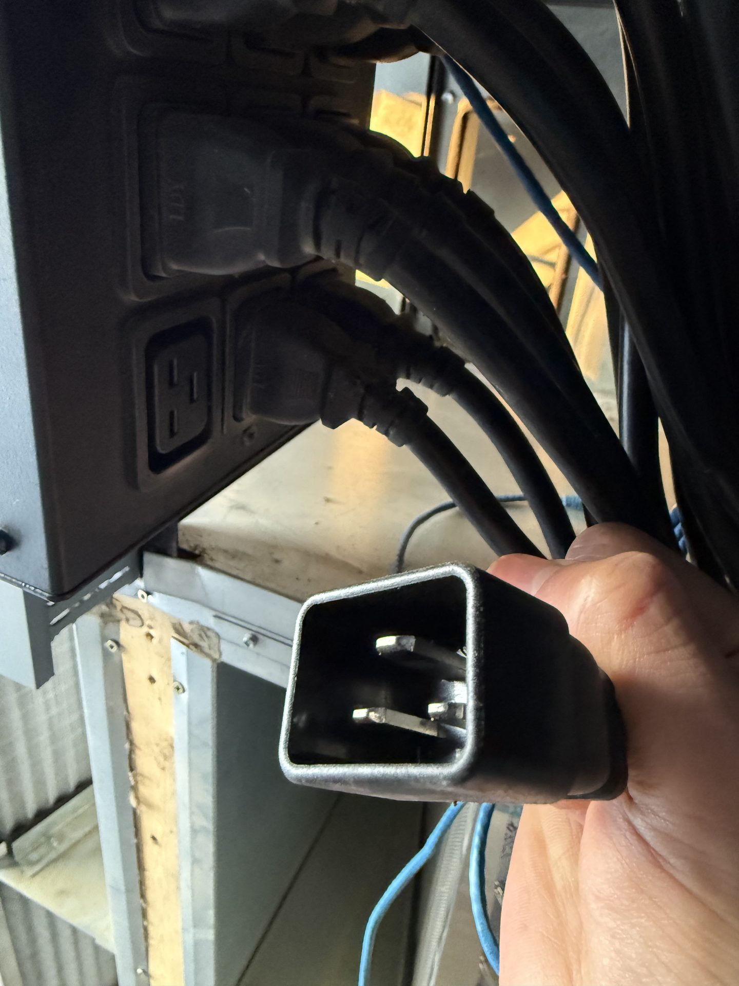C19 cable close-up